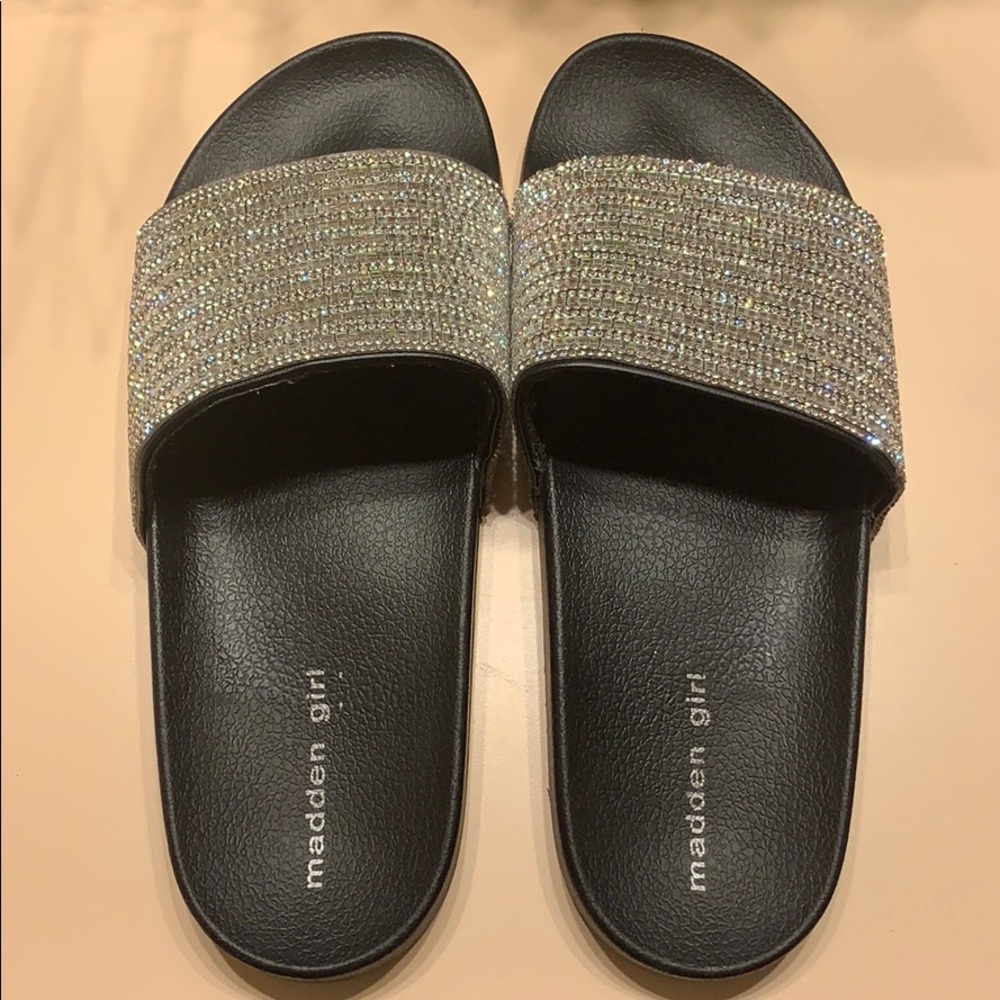 Madden girl rhinestones sandals like new